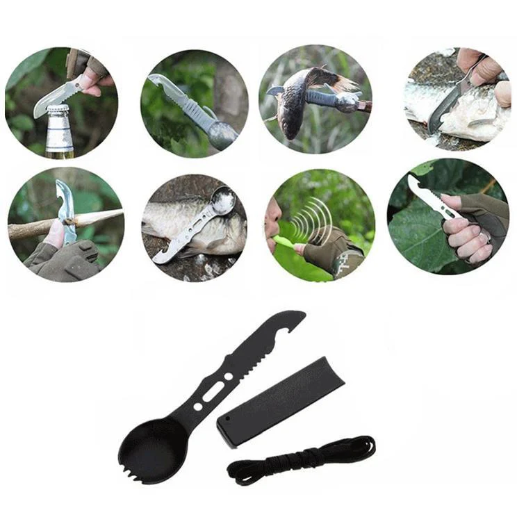 Multifunctional Self-defense SOS Wilderness Survival Kit Outdoor Waterproof Case Tactical Knife EDC Tool - Image 4