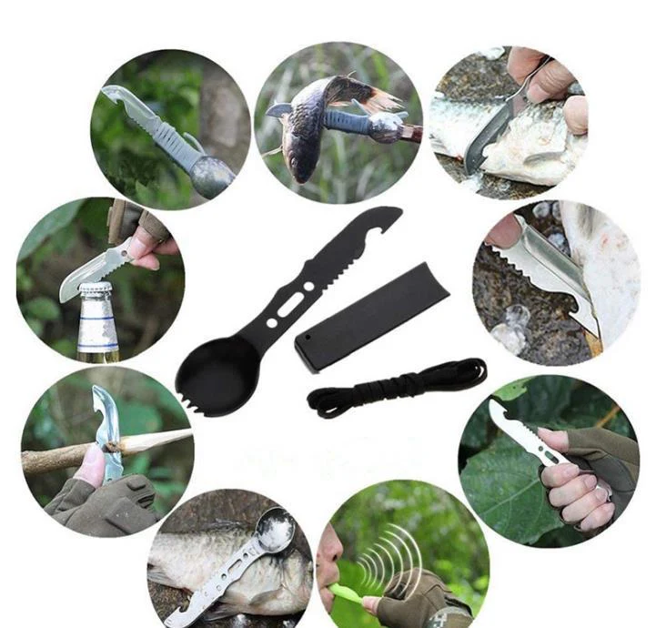 Multifunctional Self-defense SOS Wilderness Survival Kit Outdoor Waterproof Case Tactical Knife EDC Tool - Image 7