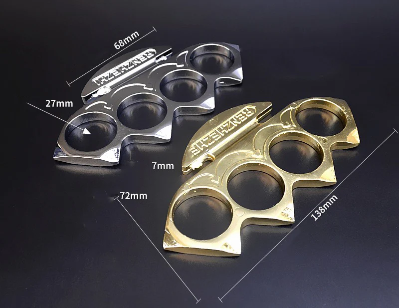 Ninja - Solid metal Brass Knuckles Duster Defense boxing gloves boxing buckle fitness training four fingers with defense boxing protective gear - Image 6