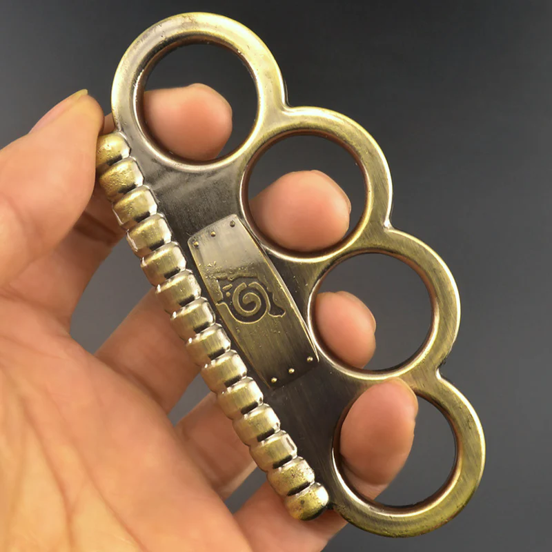 NINJIA MING - Solid Brass Knuckles Duster For Self Defense Window Breaker EDC Supplies - Image 2