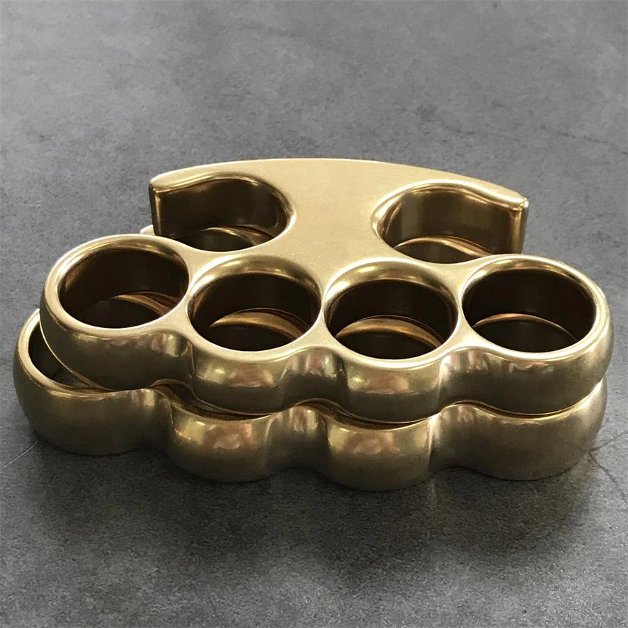 Old Style Classic Stonewashed Brass Knuckle Duster - Image 4