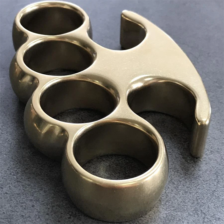 Old Style Classic Stonewashed Brass Knuckle Duster - Image 5