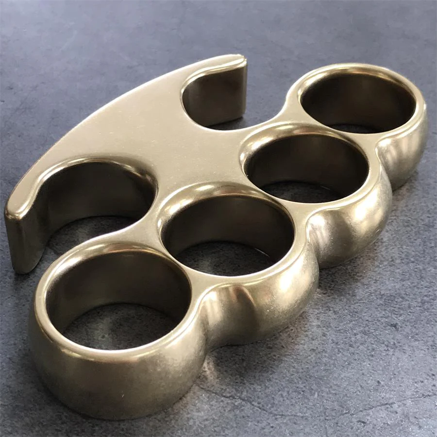 Old Style Classic Stonewashed Brass Knuckle Duster - Image 6