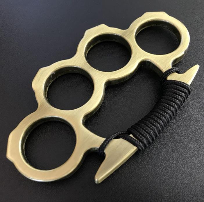 Order - Solid Brass Knuckles Duster For Self Defense Window Breaker EDC Supplies - Image 9