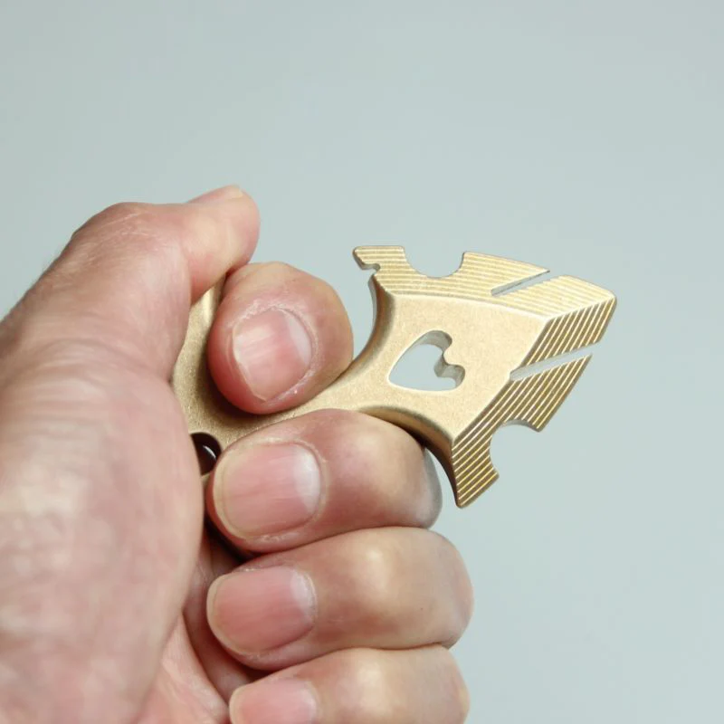 Outdoor Brass Knuckle Duster EDC Self-defense Decoration - Image 3