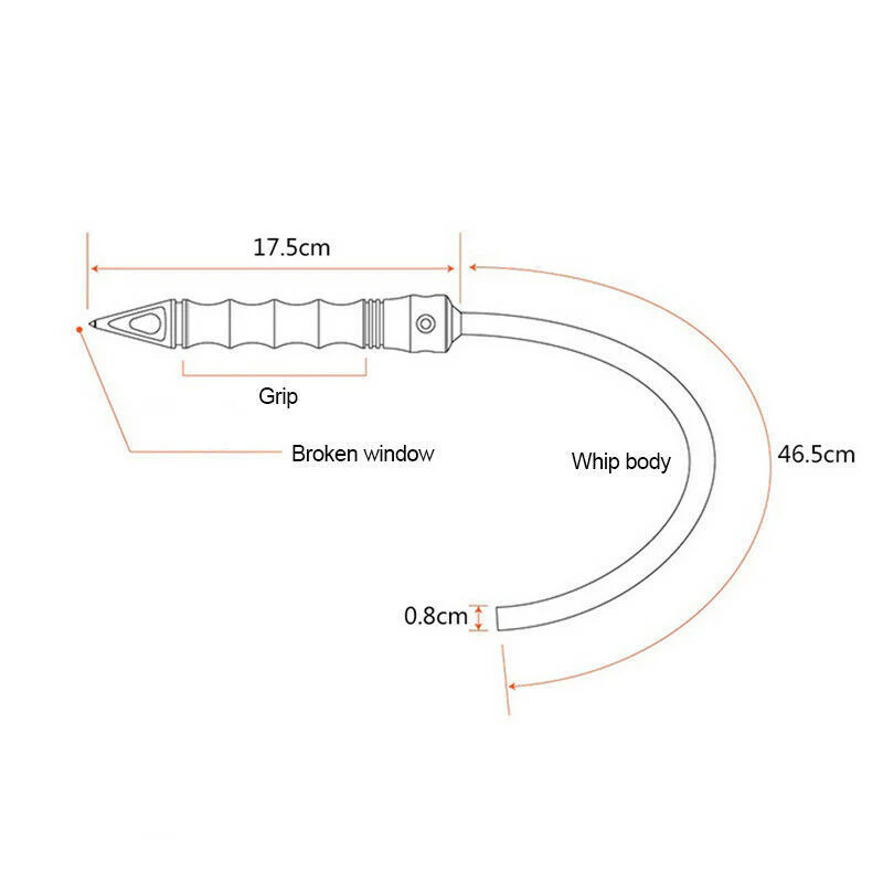 Outdoor Broken Window Tactical Defense Whip - Image 6