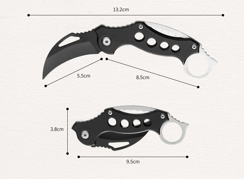 Outdoor Claw Knife Portable Survival Folding Knives Fishing Safety Defense Pocket EDC Tool - Image 4