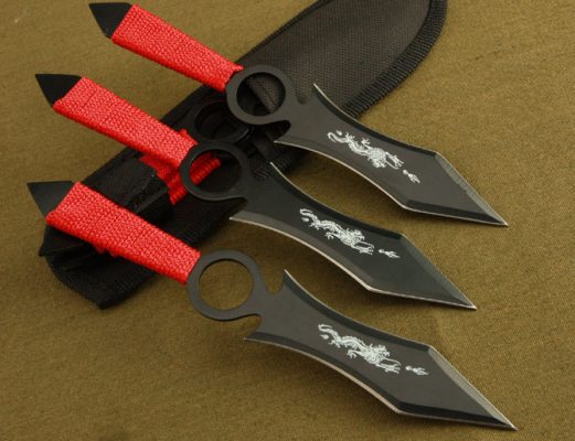 Outdoor Hunting Defense Darts Camping Tactical Knife 3PCS - Image 4