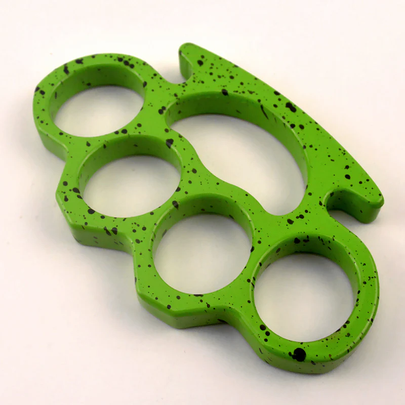 Outdoor Metal Brass Knuckles Duster Four Fingers Fist Buckle Camping Security Defense Boxing Finger Ring Life-saving Broken Window EDC Tools - Image 3