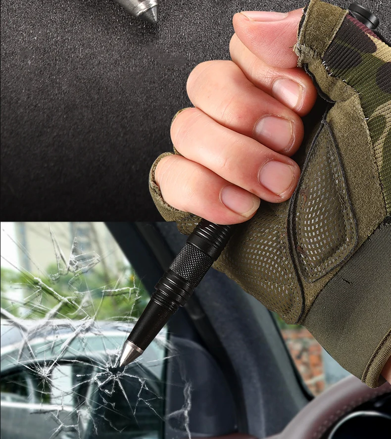 Outdoor Multifunctional Tactical Pen Defense Pocket Knife LED Lighting Window Breaker EDC Survival Tool - Image 9