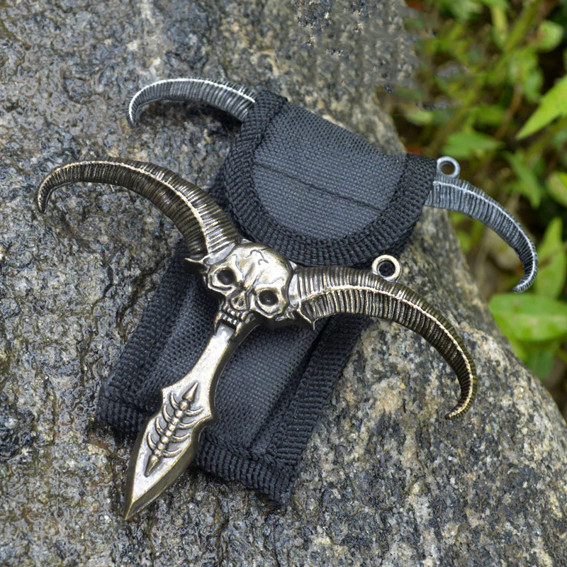Outdoor Self-defense Knuckle Duster Travel Broken Window Survival Hammer with The Car Boxing Finger Tiger Charm Keychain - Image 3