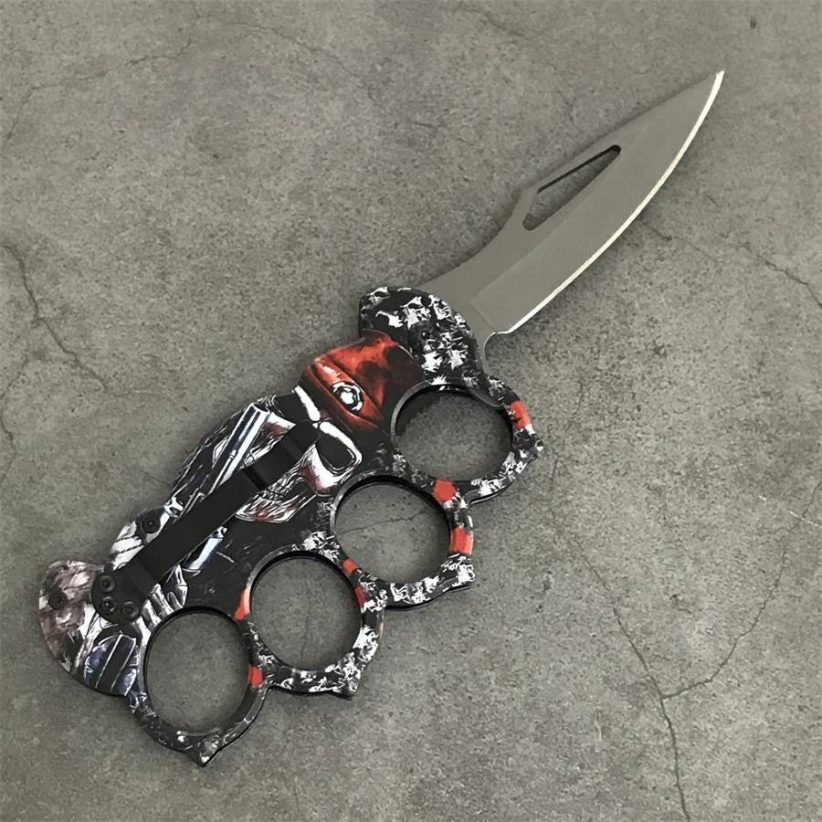 Outdoor Self-defense Knuckle Knife Camping Folding Knives - Image 3