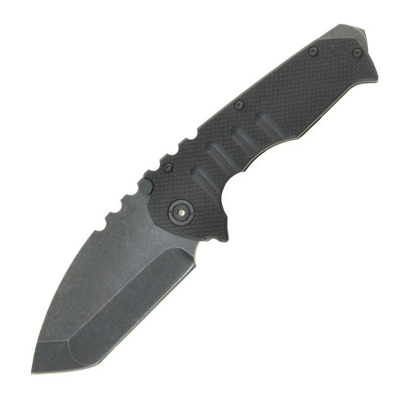 Outdoor Tactical  Folding Knife 9cr18mov Sharp Blade Stone Wash Steel G10 Handle Camping Pocket Knives - Image 6