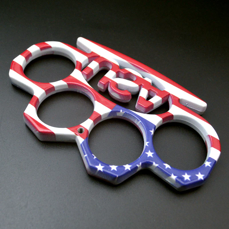 Patterned Metal Knuckle Duster Boxing Training Four Finger Tiger Fist Buckle Outdoor Camping Security Defense Tiger Ring Buckle Self-defense EDC Tool - Image 5