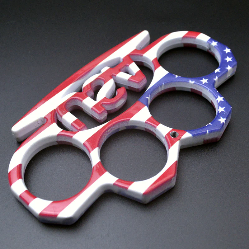Patterned Metal Knuckle Duster Boxing Training Four Finger Tiger Fist Buckle Outdoor Camping Security Defense Tiger Ring Buckle Self-defense EDC Tool - Image 6