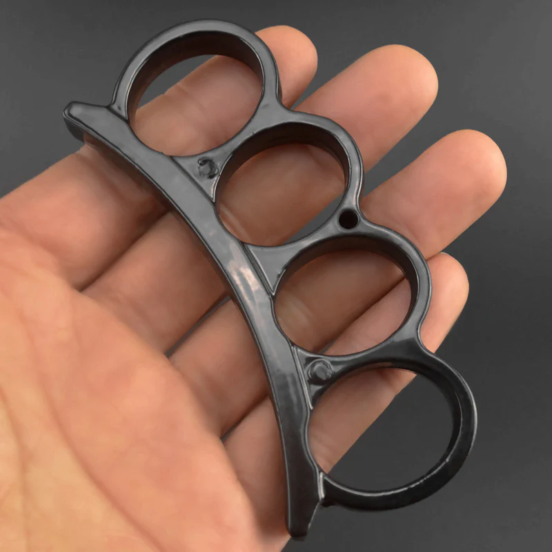 Metal Fight Knuckle Duster Four Finger Martial Arts Fighting Iron Fist Ring Hands Clasp Hand Support Bodybuilding Boxing Pocket EDC Tool - Image 3