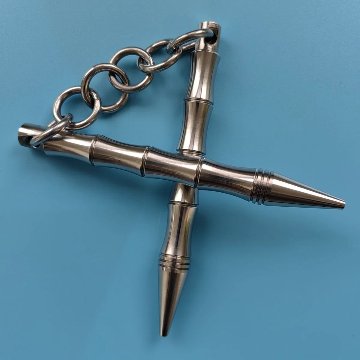 Portable Solid Steel Nunchaku Training Self Defense Tool - Image 6