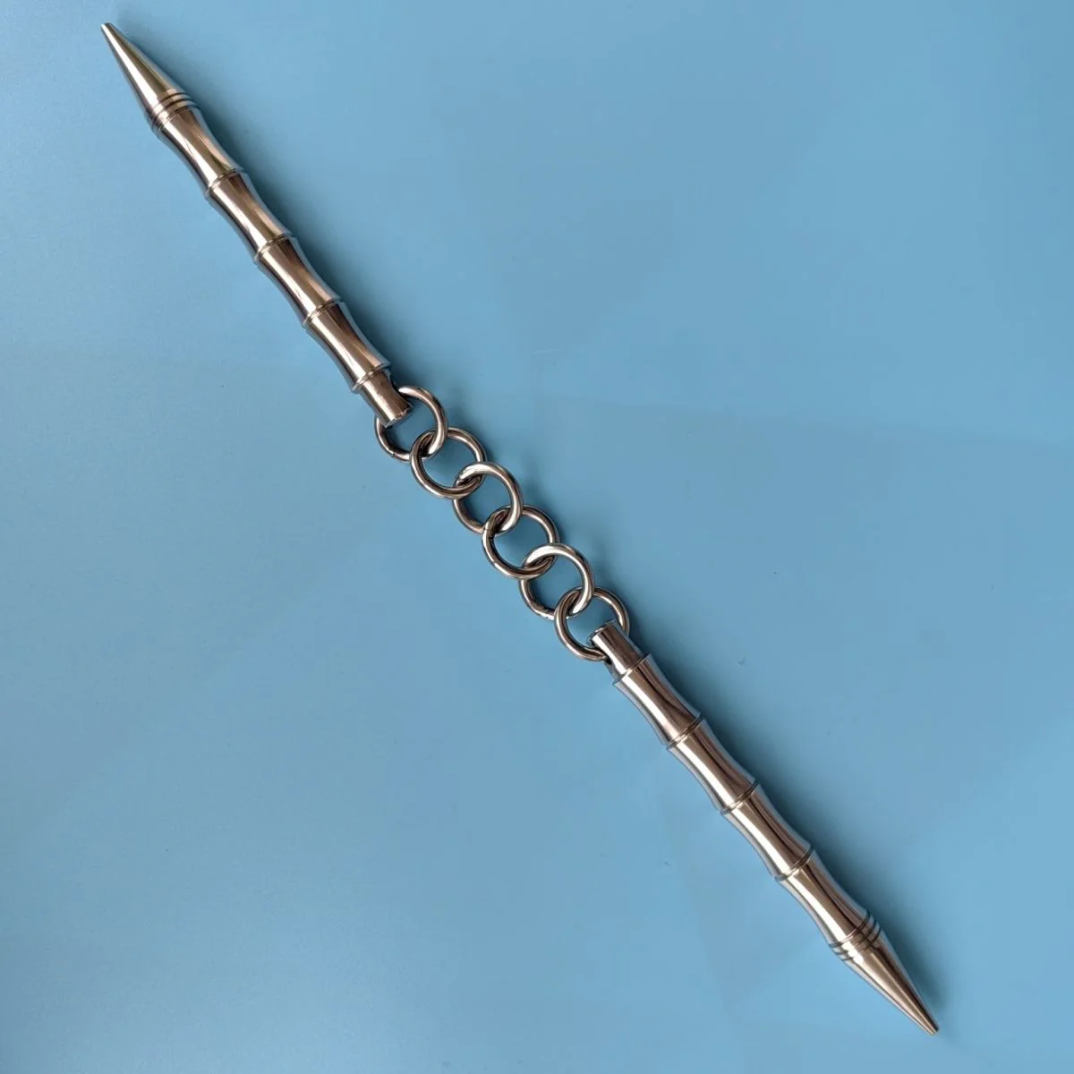 Portable Solid Steel Nunchaku Training Self Defense Tool - Image 8