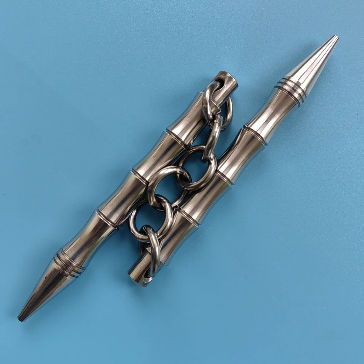 Portable Solid Steel Nunchaku Training Self Defense Tool - Image 9