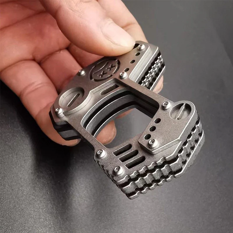 Precision Steel Knuckle Duster Window Breaker Survival Weapon Outdoor Carry EDC Tool - Image 2