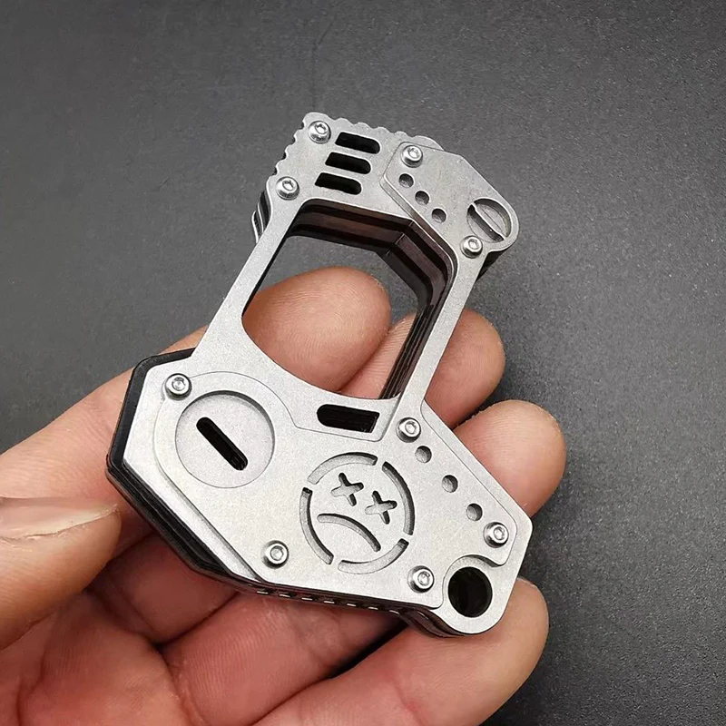 Precision Steel Knuckle Duster Window Breaker Survival Weapon Outdoor Carry EDC Tool - Image 4