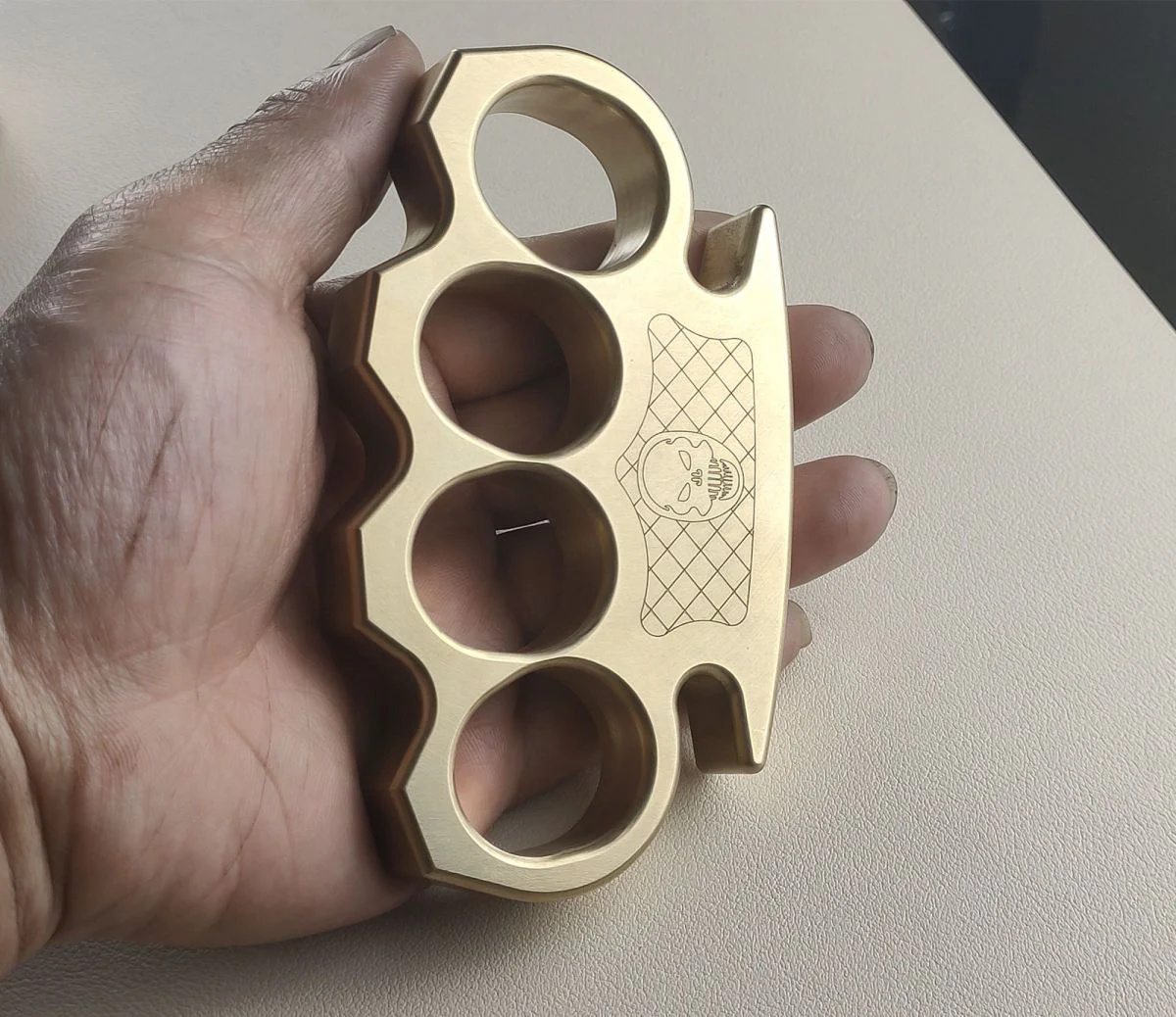 Precision Thickened Brass Knuckle Duster Security Defense Window Breaker Boxing Fighting EDC Tool - Image 3