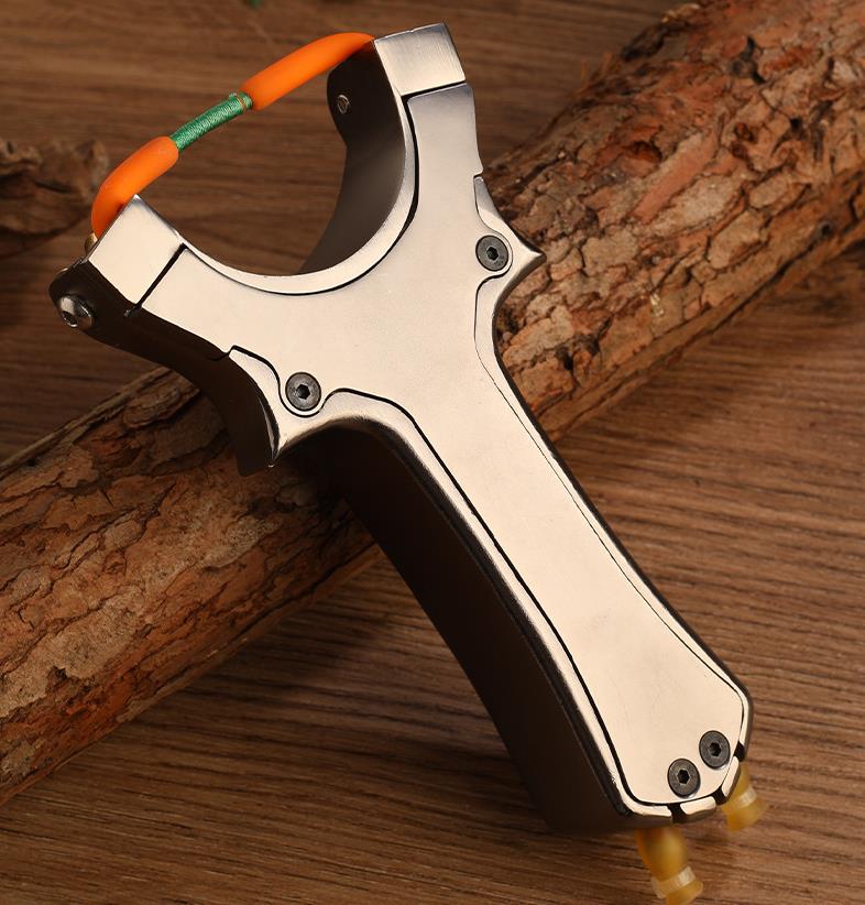 Pulley Slingshot Aluminum Alloy Accurate Fish Shooting Rapid Fire Slingshot High Precision Outdoor Professional Athletic - Image 3