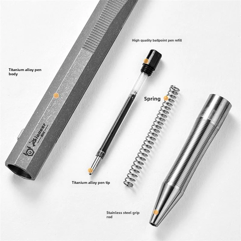 Push Slide Tactical Pen Titanium Crowbar - Image 6