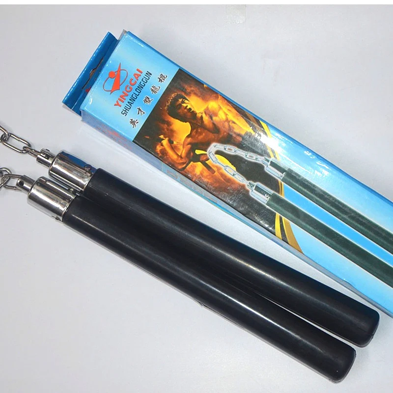 Rubber Nunchaku Elastic Thickened Chain Practice Training Self Defense EDC Tool - Image 3