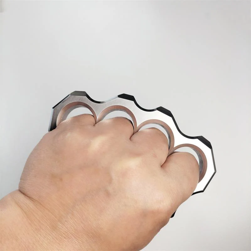 Rugged Stainless Steel Knuckle Duster Finger Buckle Outdoor Defense Boxing Window Breaker Combat Training Gear - Image 6