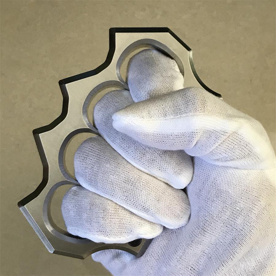 Rugged Stainless Steel Knuckle Duster Finger Buckle Outdoor Defense Boxing Window Breaker Combat Training Gear - Image 8