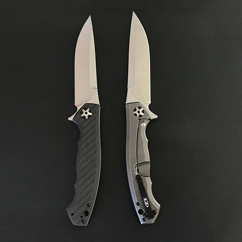S35VN Blade 0452 Folding Knife Carbon Fiber Titanium Handle Pocket Knives - Image 4