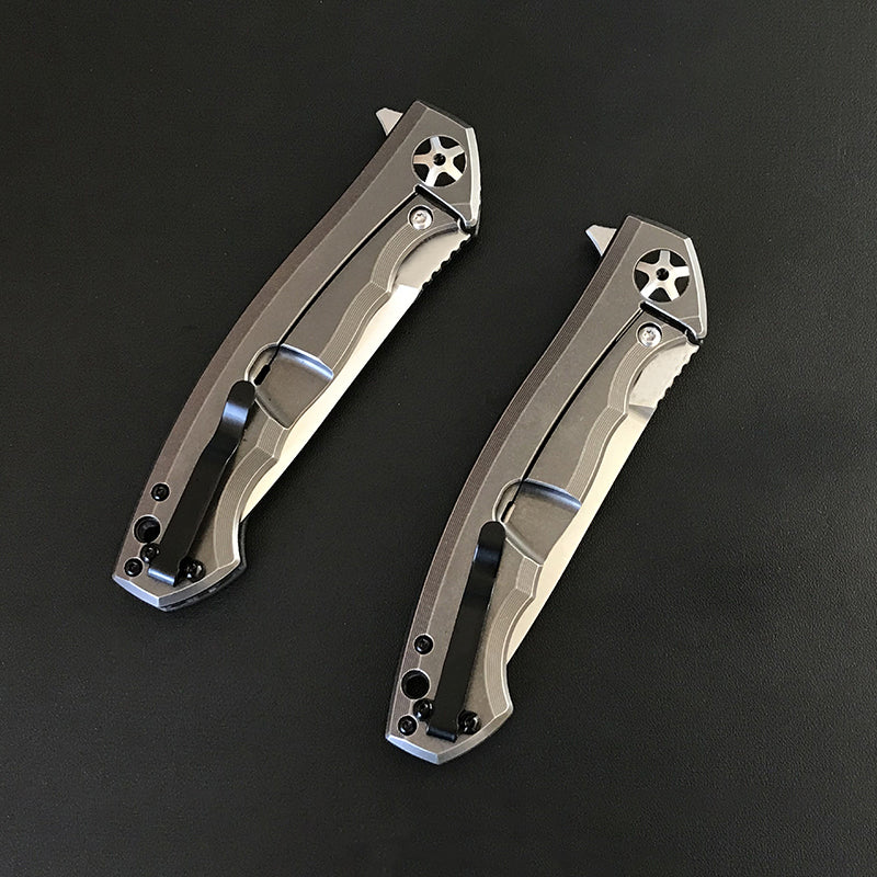 S35VN Blade 0452 Folding Knife Carbon Fiber Titanium Handle Pocket Knives - Image 5