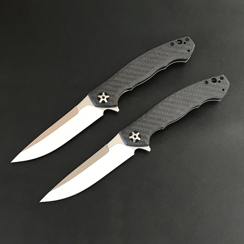 S35VN Blade 0452 Folding Knife Carbon Fiber Titanium Handle Pocket Knives - Image 6