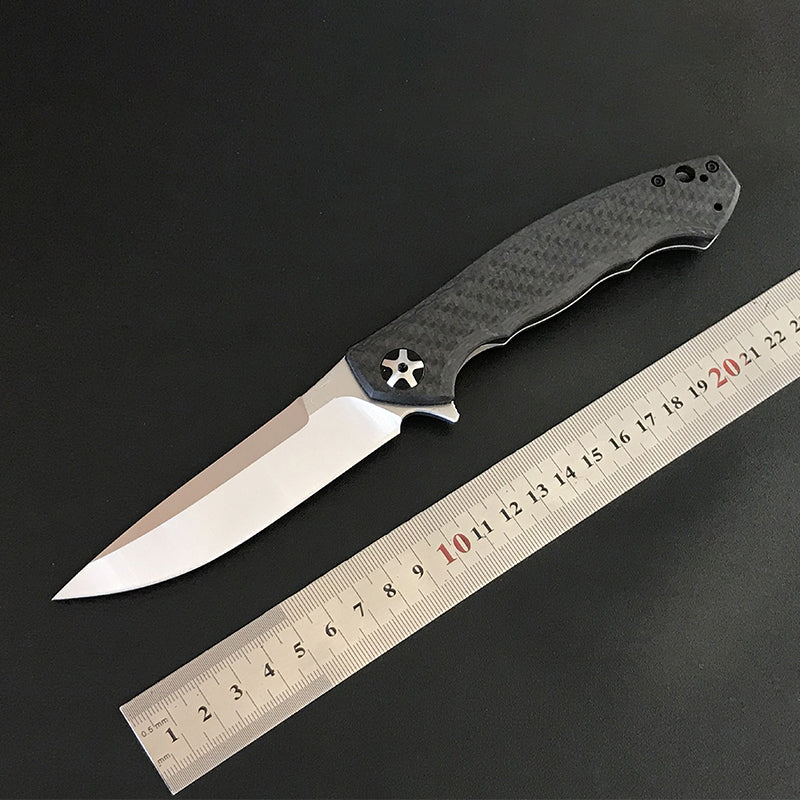 S35VN Blade 0452 Folding Knife Carbon Fiber Titanium Handle Pocket Knives - Image 8
