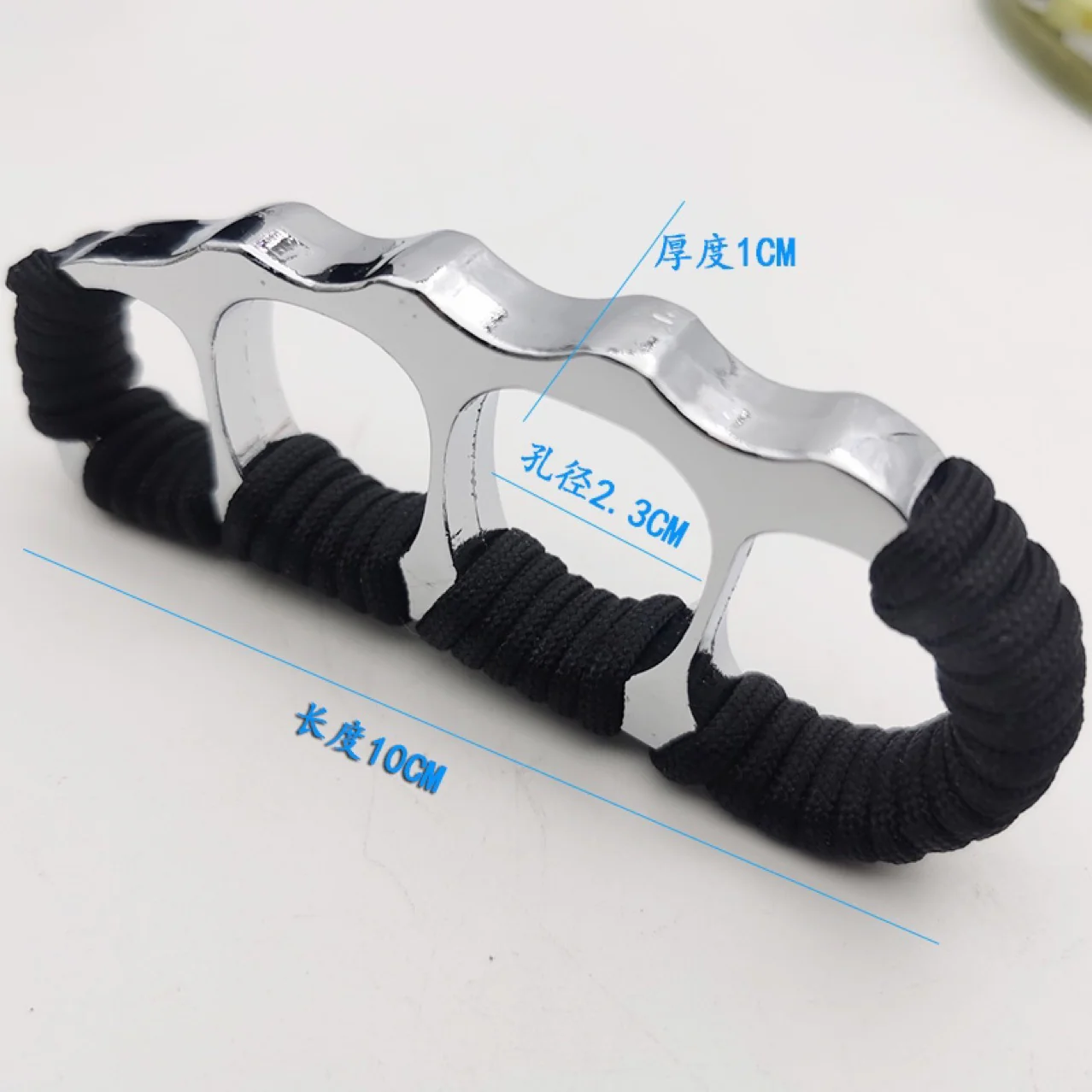Self-defense Knuckle Duster Finger Tiger Tied Rope Four-finger Buckle Boxing Buckle Fighting Outdoor Sports Broken Window Boxing Gloves Supplies - Image 2