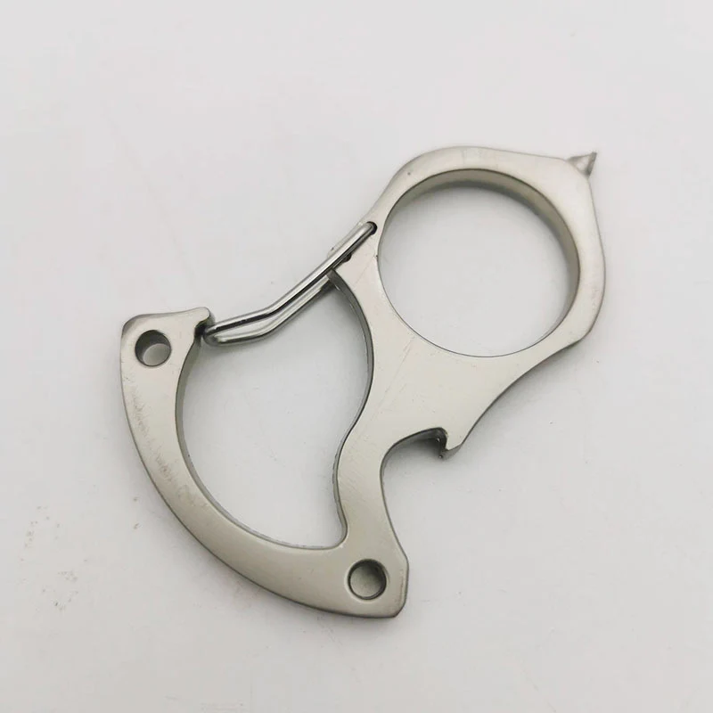 Sharp Blade Single Finger Knuckle Duster Fob Keychain Window Breakers Boxing Fighting Training Martial Arts Self-defense Tools - Image 3