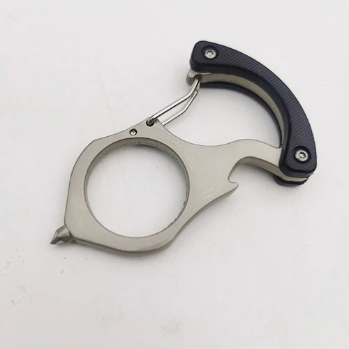 Sharp Blade Single Finger Knuckle Duster Fob Keychain Window Breakers Boxing Fighting Training Martial Arts Self-defense Tools - Image 4