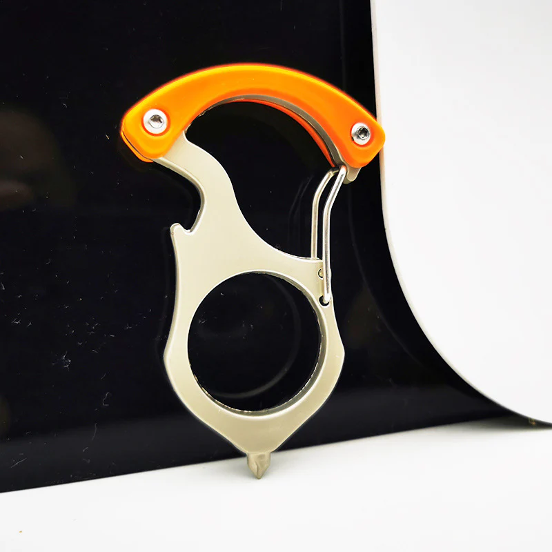 Sharp Blade Single Finger Knuckle Duster Fob Keychain Window Breakers Boxing Fighting Training Martial Arts Self-defense Tools - Image 5