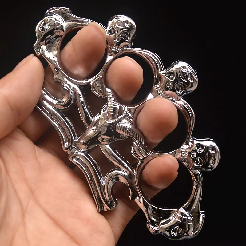 Sheep Skull Knuckle Duster Finger Tiger Martial Arts Practice Four Fingers Hand Clasp Boxing Ring Combat Protective Gear EDC Tools - Image 3