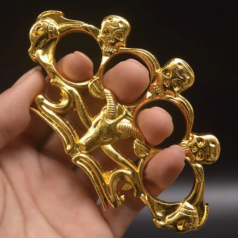 Sheep Skull Knuckle Duster Finger Tiger Martial Arts Practice Four Fingers Hand Clasp Boxing Ring Combat Protective Gear EDC Tools - Image 4