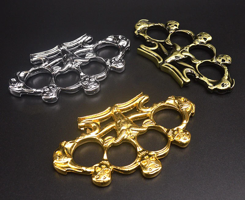 Sheep Skull Knuckle Duster Finger Tiger Martial Arts Practice Four Fingers Hand Clasp Boxing Ring Combat Protective Gear EDC Tools - Image 5