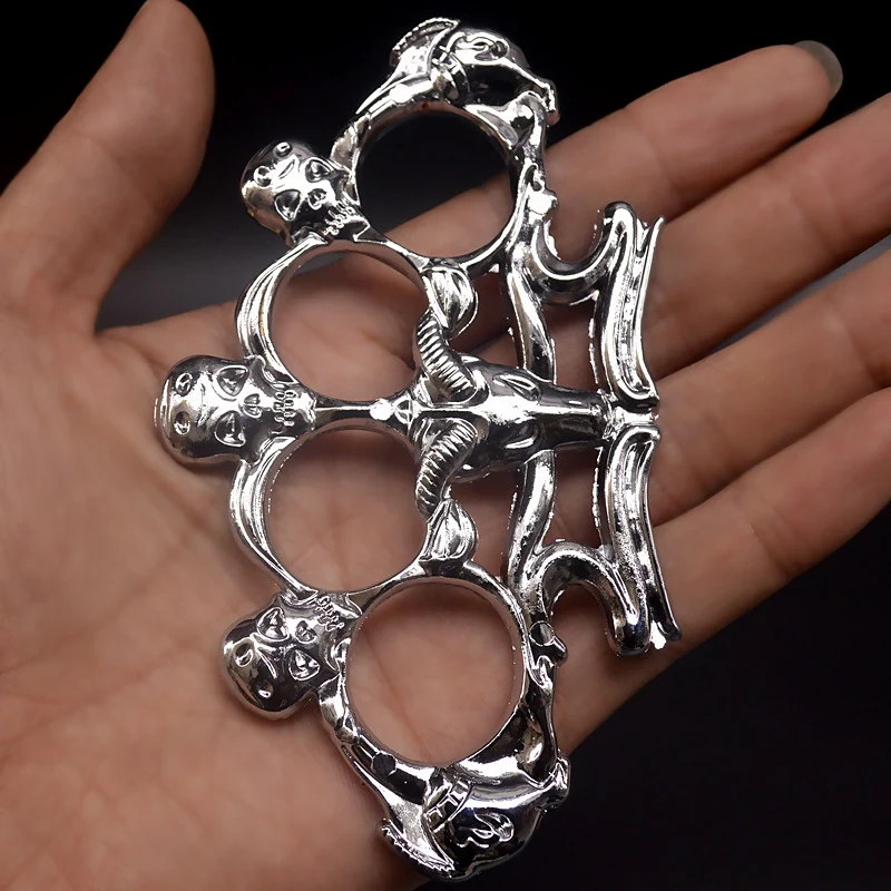Sheep Skull Knuckle Duster Finger Tiger Martial Arts Practice Four Fingers Hand Clasp Boxing Ring Combat Protective Gear EDC Tools - Image 7