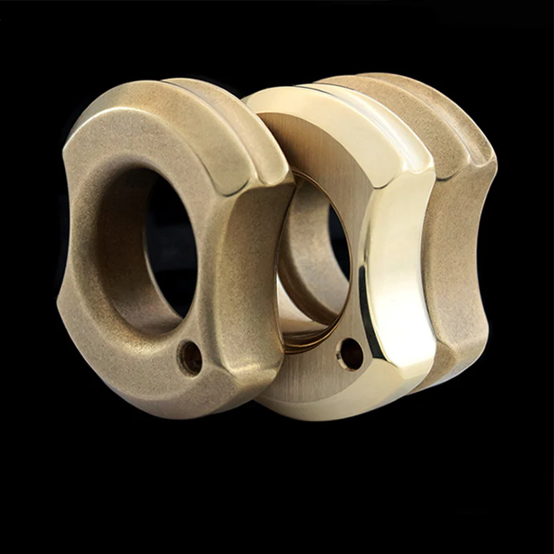 Single Finger Brass Knuckle Duster Portable Self Defense EDC Tool - Image 2