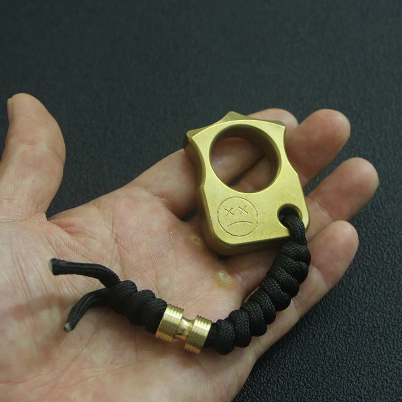 Single Finger Brass Knuckle Duster Self-Defense EDC Tool - Image 2