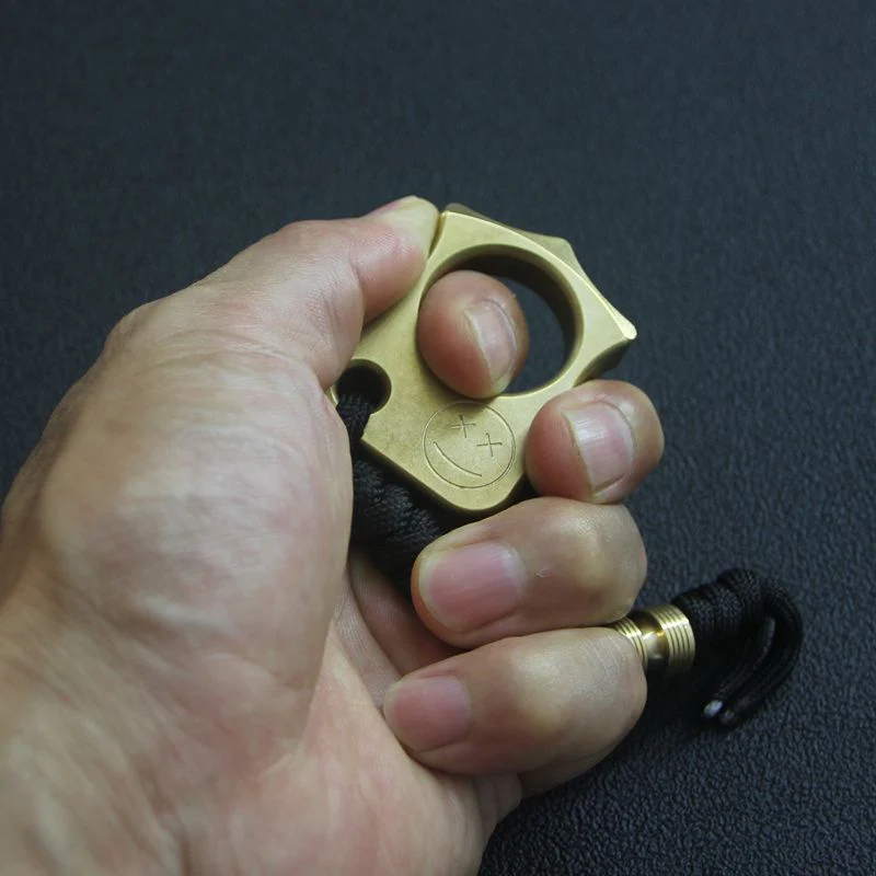 Single Finger Brass Knuckle Duster Self-Defense EDC Tool - Image 3
