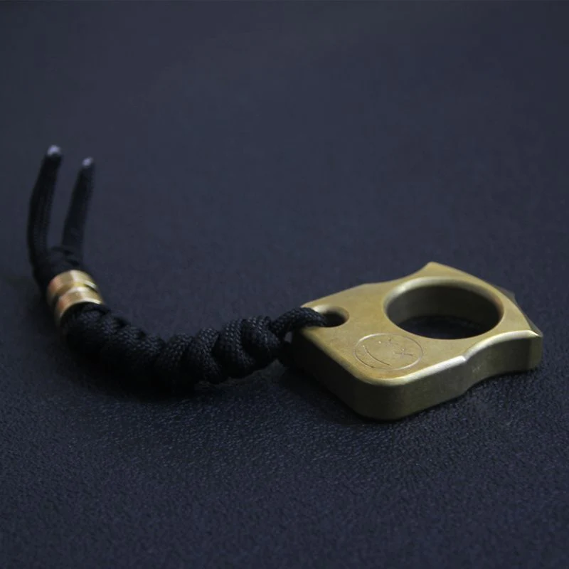 Single Finger Brass Knuckle Duster Self-Defense EDC Tool - Image 4