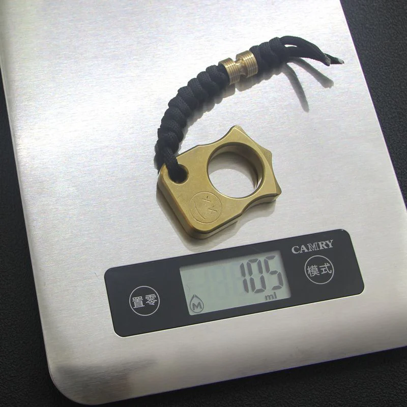 Single Finger Brass Knuckle Duster Self-Defense EDC Tool - Image 5