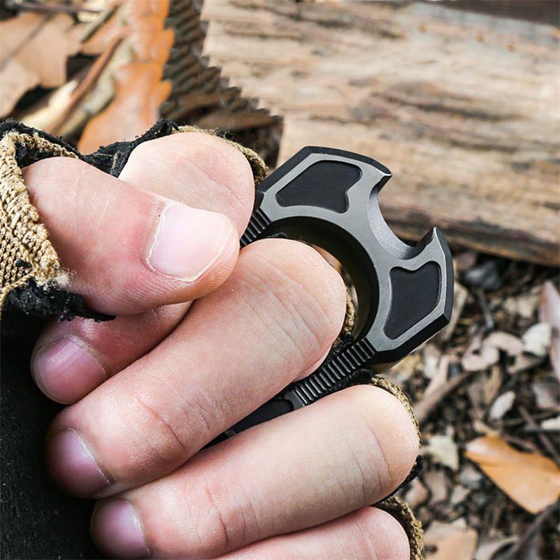 Single Finger Knuckle Duster Titanium Bottle EDC Tool - Image 3