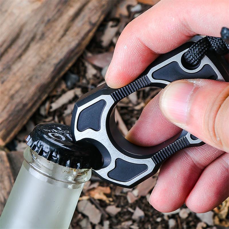 Single Finger Knuckle Duster Titanium Bottle EDC Tool - Image 4
